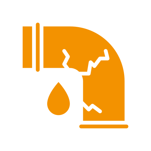 Sprukket rør - Ikon